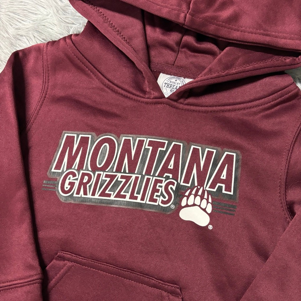 Rivalry Threads Dri-Fit Hoodie Montana Grizzlies Maroon Toddler Unisex 3T - Picture 2 of 4